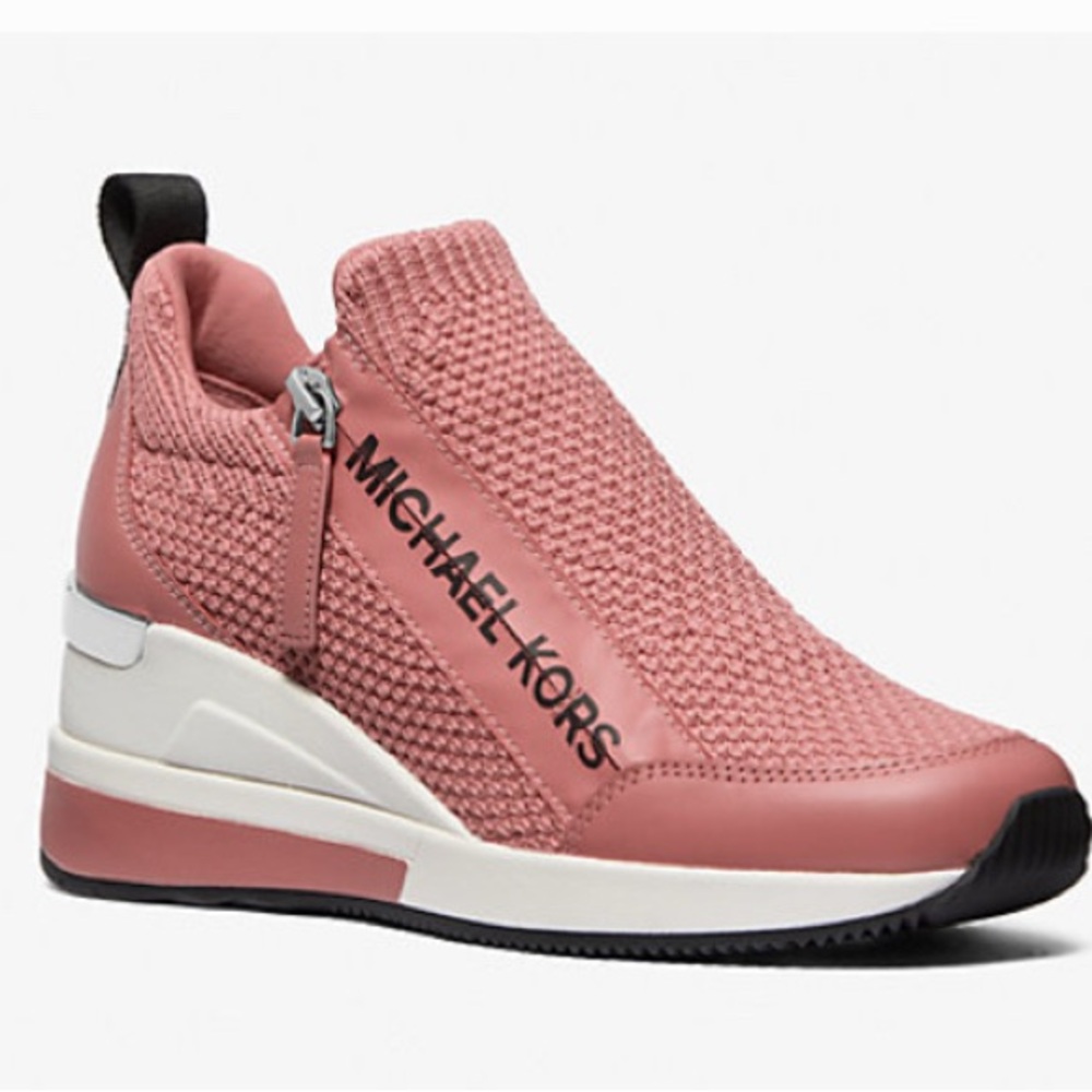 Michael Kors Willis Stretch Knit Trainer in Rose